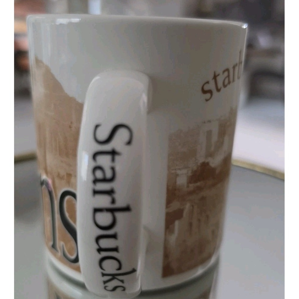 VTG 2002 Starbucks Athens City Mug Collector Series Sepia 16oz Ceramic Cup